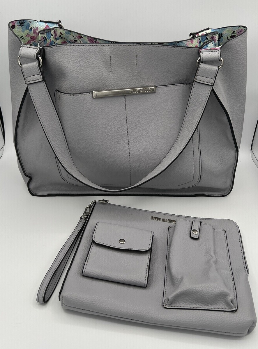 ★Steve Madden★Best★大人気★LUCIA BAG★バッグ2色 Steve Madden Women's Pebbled Faux Leather Lucia Bag Fog W