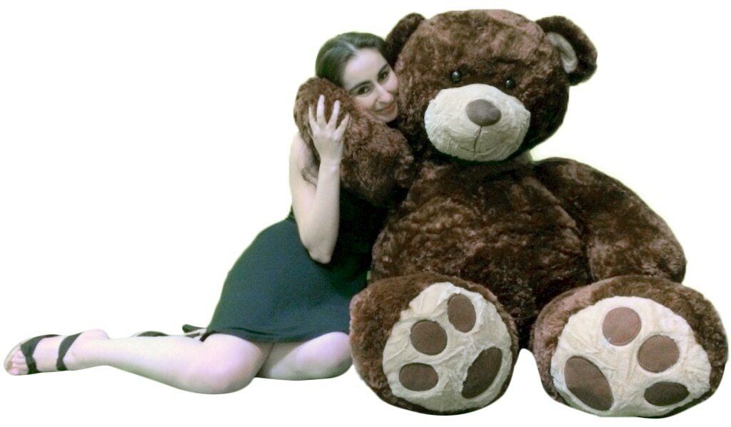 Big Plush Foot Giant Brown Giant Teddy Bear, Soft Life Size Hug