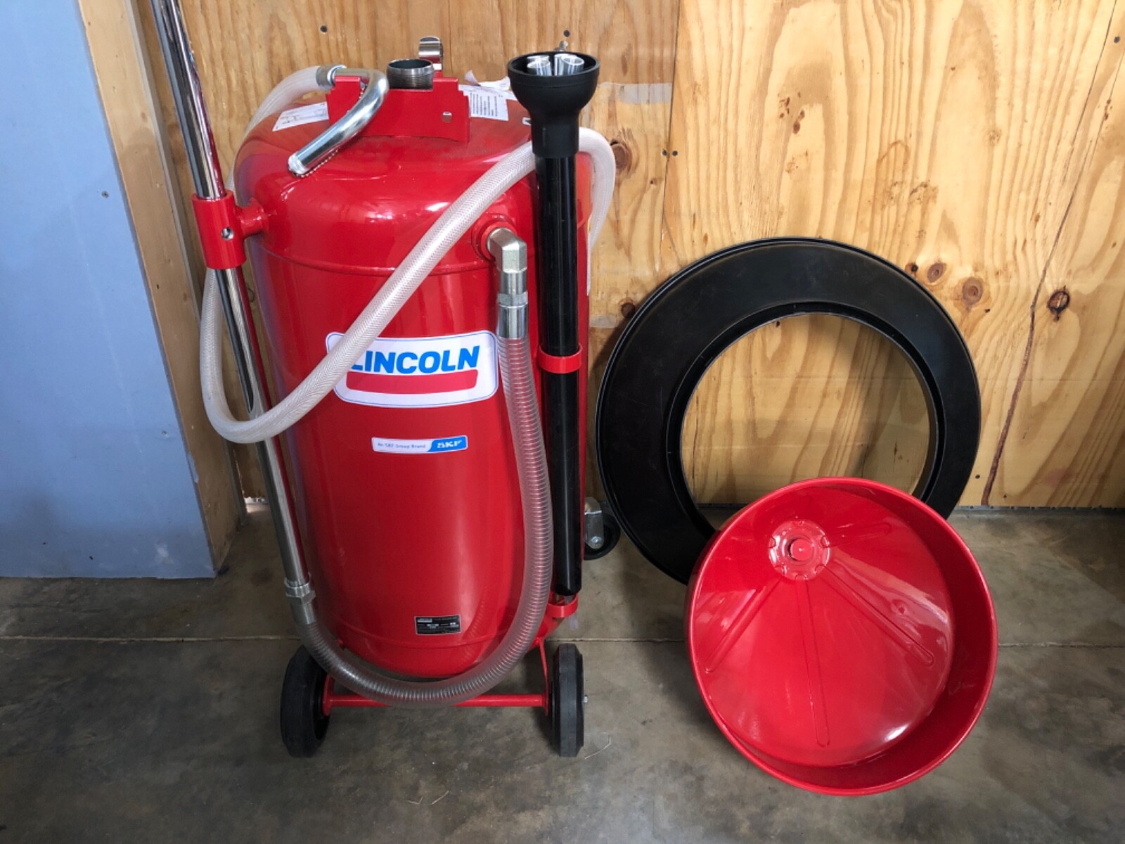 PARTS ONLY New Lincoln Industrial 3639 Used Fluid Combo Drain/Evacuator