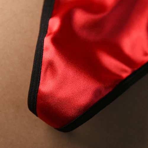 Sexy Womens T-back Panties Satin Thong G-string Briefs Lace Lingeries Underwear - Picture 9 of 27