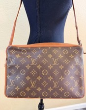 Authentic Louis Vuitton Vintage Monogram Crossbody Bag Adjustable Strap 00021227