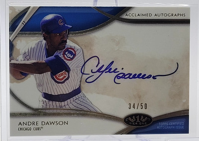 2014 Topps Tier One - Acclaimed Autographs Andre Dawson #AA-AD /50 (AU)