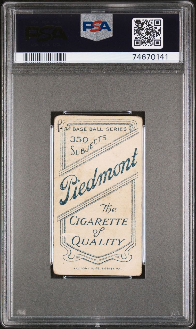 1909-11 T206 Bock Hooker PSA 2 Southern League Portrait Lynchburg SL Buck view 2