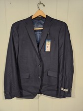 Kenneth Cole Reaction 40R Techni-Cole Suit Jacket Blazer Sport Coat Blue NWT