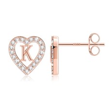 Kids Toddler Earrings for Girls Hypoallergenic - 14K Rose Gold Plated Heart I...