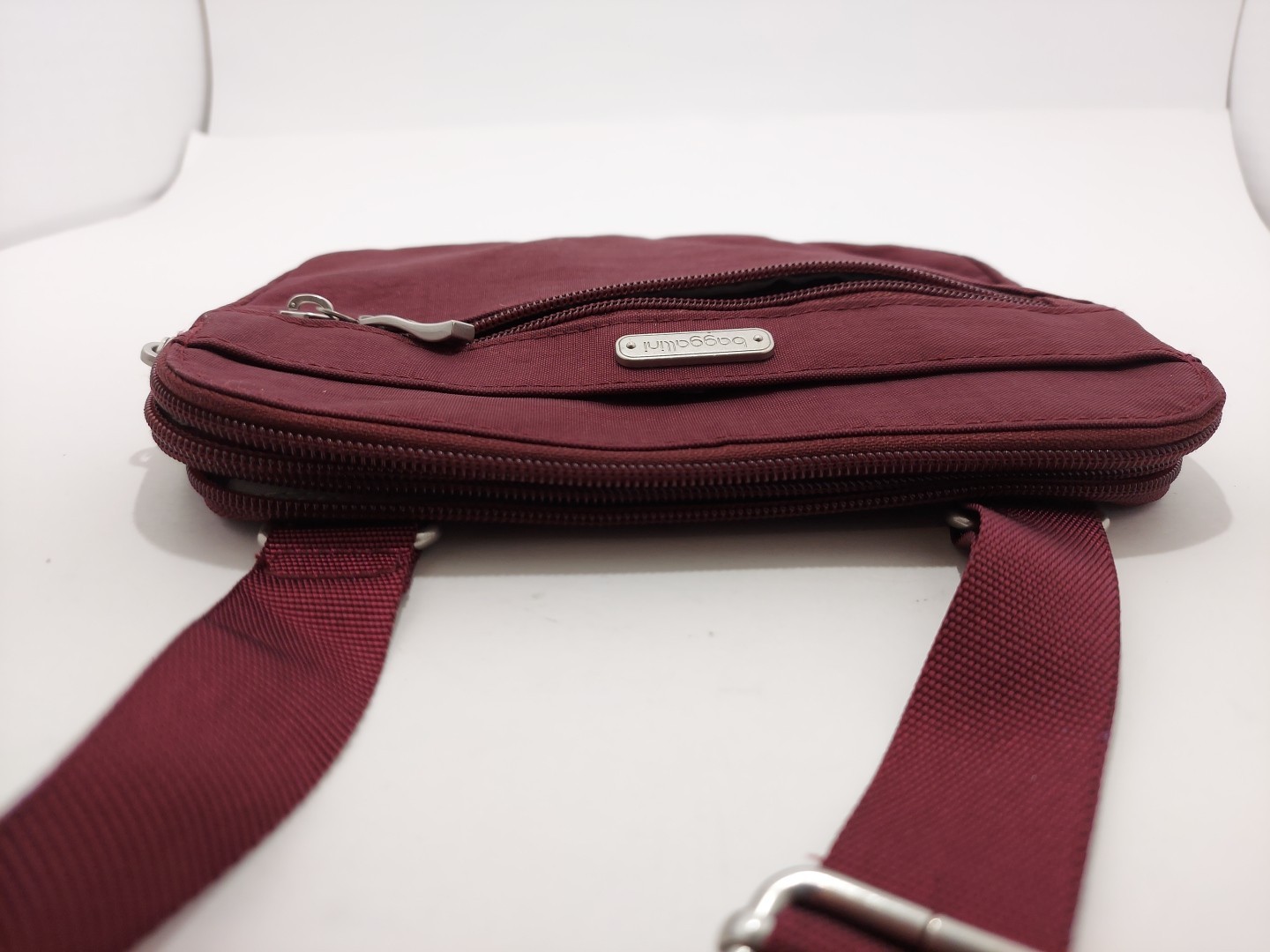 Baggallini Dark Cherry Double Zip Medium Crossbody - image 8