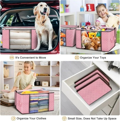 Large Anti Dust Clothes Storage Bag Quilt Blanket Storage Sort Home Organizer US - Bild 40 von 43