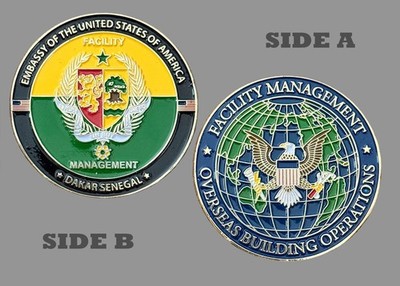US Embassy Dakar Senegal Facility Management Challenge Coin  M#12