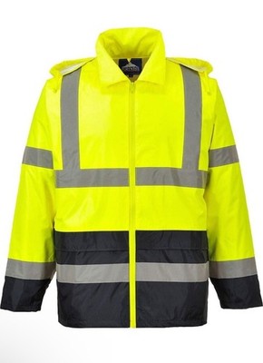 Portwest UH443 Men's Lightweight Hi Vis Contrast Reflective Classic Rain Jacket