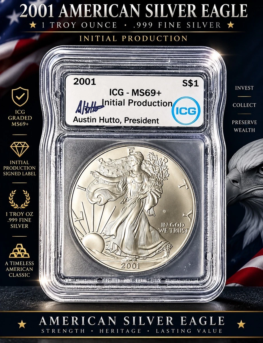 ICG Certified American Eagle MS 69 Silver Bullion Coins for sale