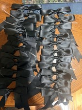 23 Black Bows With Ties