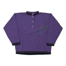 Confezioni Qr Sweatshirt - Large Purple Cotton