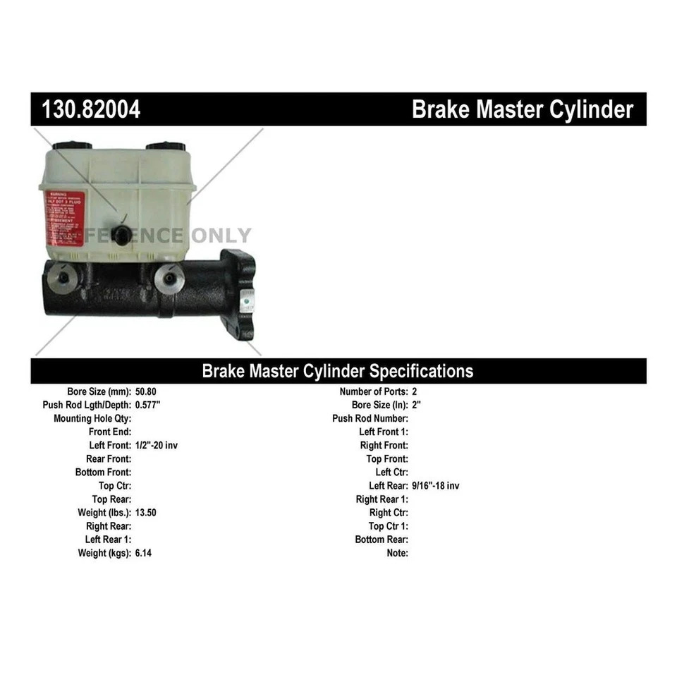 Centric Parts 130.82004 Centric Premium Brake Master 圆筒式真空吸尘器 — 第 4/4 张图片