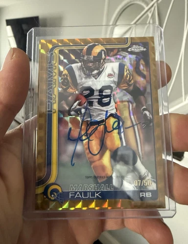 2025 Topps Chrome Marshall Faulk Base (RAW)