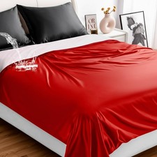 Love Waterproof Red Bed Blanket Queen Size 78'' X 82'' With Storage Bag For Coup