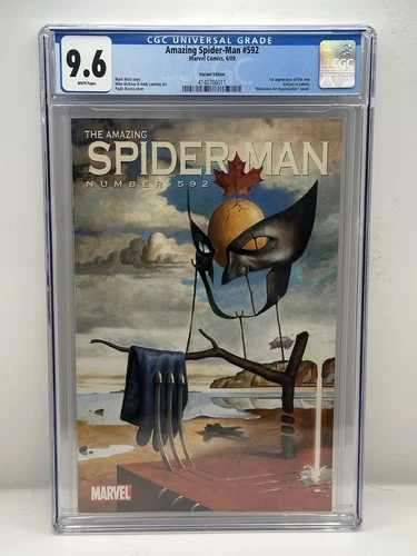 AMAZING SPIDER-MAN 592 CGC 9.6 WOLVERINE RIVERA ART 1:10 VARIANT (SLAB GRADE)