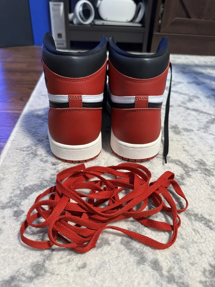 Talla 10 Nike Air Jordan Retro 1 Puntera Negra Reimaginada Alta OG Dz5485106 Foto 4 de 4