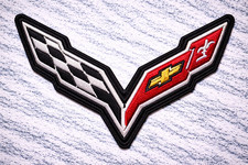 CHEVY CHEVROLET CORVETTE WINGS EMBROIDERED IRON ON PATCH 3"X2" FREE SHIP  TRACK