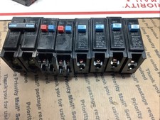 LOT OF 8, BRYANT / WESTINGHOUSE TYPE BR CIRCUIT BREAKERS 15A-50A