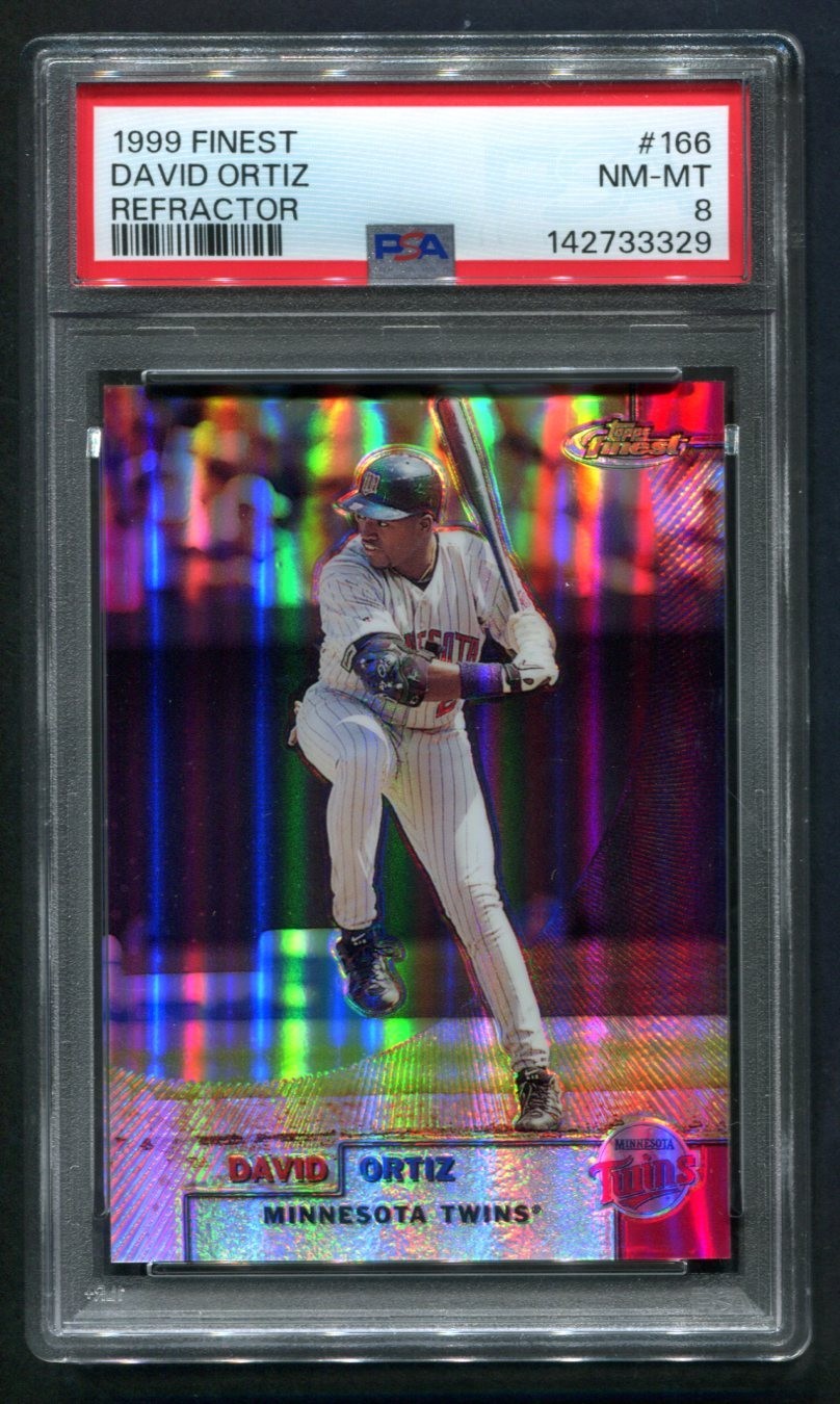 1999 Topps Finest David Ortiz Refractor RC #166 PSA 8 NM_MT