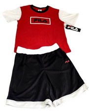 FILA Boys Shirt  Shorts Set Outfit Size L 12 Sportswear Free Shipping