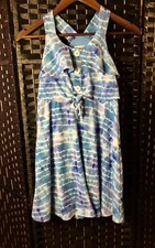 Girls Blue Tie Dye Sundress - Size 10