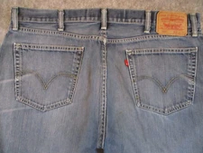 Levis 505 Jeans Mens 40x30 Blue Denim Regular Fit Straight Leg Western Retro