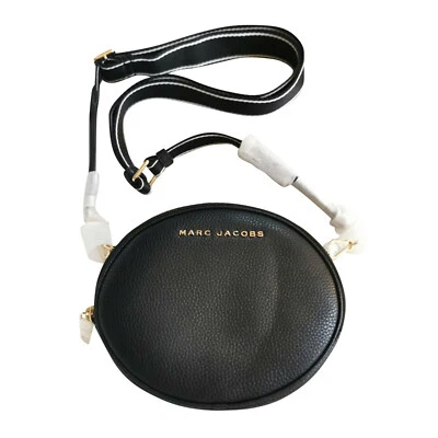 Sac oval cross-body cuir noir Marc Jacobs - Photo 1/4