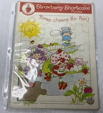 VTG CraftMaster Strawberry Shortcake Three Cheers For Fun Puzzle 1981 1 Missing