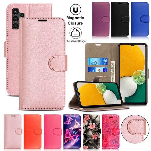 Hülle für Samsung Galaxy A16 A26 A36 A56 A15 A35 A55 Leder Flip Handy Cover