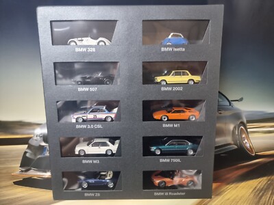 NEW BMW COLLECTION 10 DIECAST CARS 1:64 CSL M1 E30 M3 Z8 i8