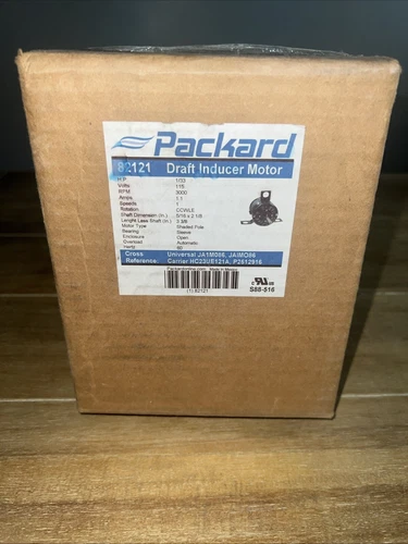 PACKARD 82121 1/33 HP DRAFT INDUCER BLOWER MOTOR; 115V, 60HZ
