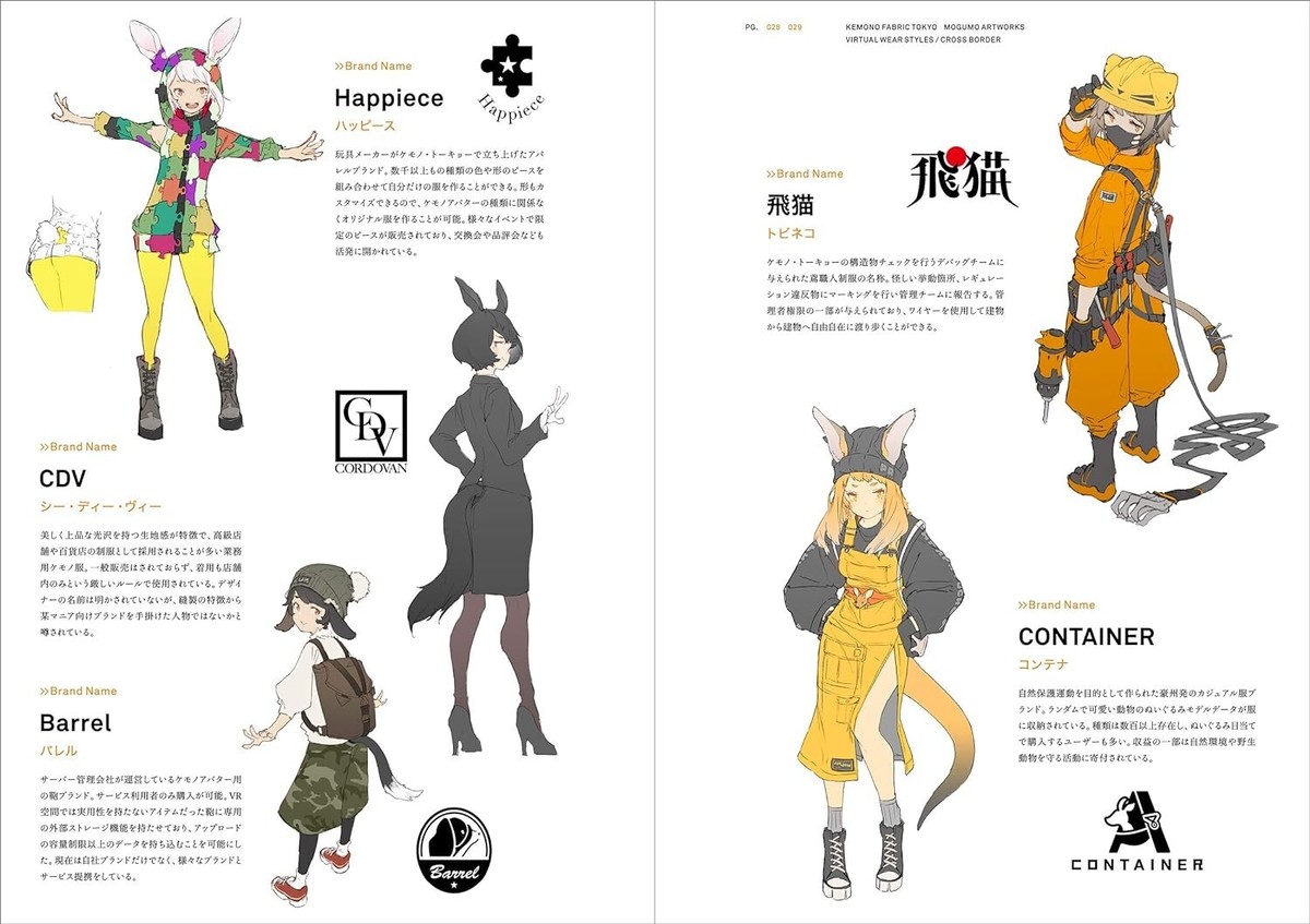KEMONO FABRIC TOKYO' Mogumo Artworks Illustration Collection Art