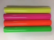 Yellow Neon Race Car Sign Vinyl, 24 inch x 30 feet, Fluorescent FREE SHIPPING