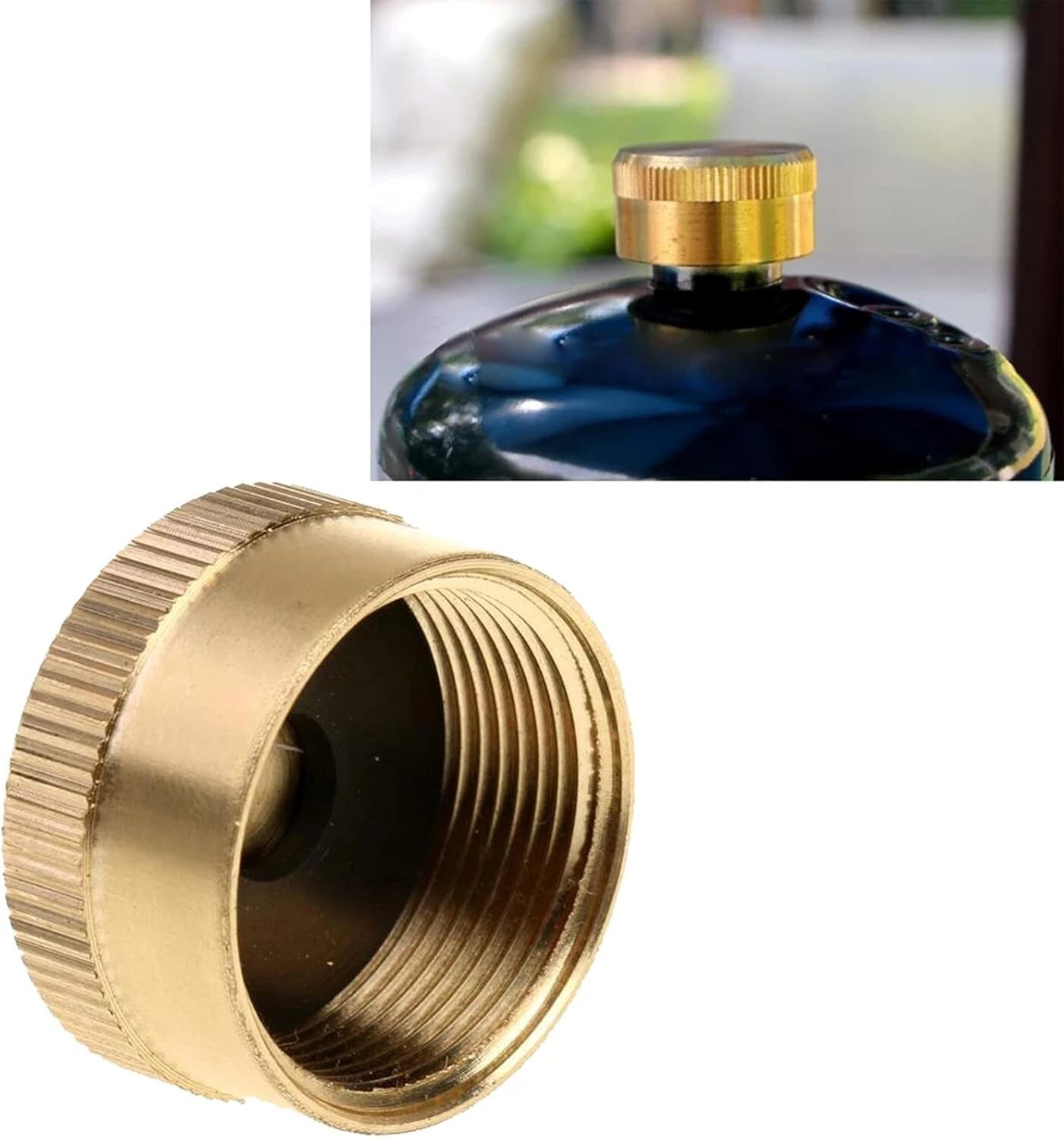 12Pcs Solid Brass Propane Bottle Caps 1 LB Universal Gas Tank Sealers - Durable