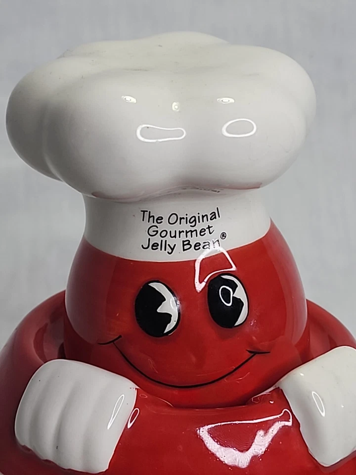 Vintage Jelly Belly Candy Jar Red Jelly Belly Jar Container 2006 - Image 2 of 3