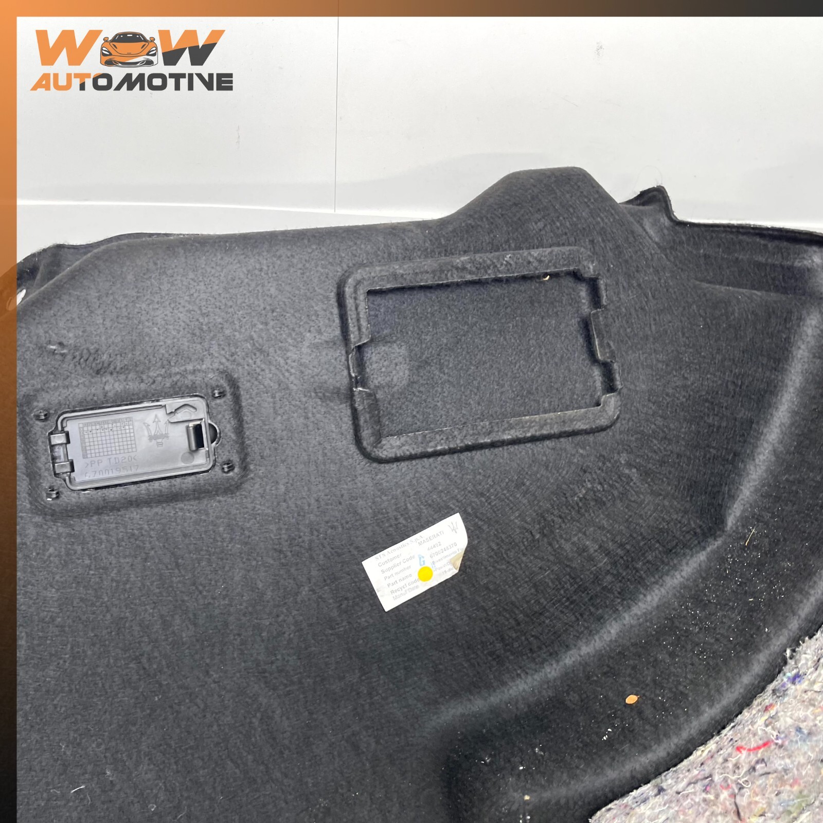 14-17 MASERATI GHIBLI LEFT REAR TRUNK SIDE QUARTER PANEL CARPET TRIM OEM
