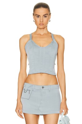 Miaou Valda Corset in Arona Grey Blue Tank XS NWOT $275