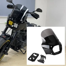 Front Baja Headlight Fairing 11" Windshield Kit For Harley Fat Bob FXFB /S 18-up