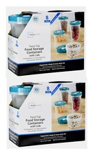 Food Storage Containers w/ Lids  8 Pieces BRAND NEW Sealed