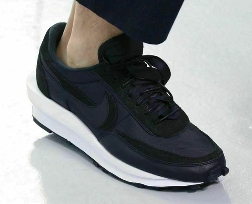 SACAI X NIKE LDWAFFLE BLACK TRAINERS SNEAKERS SCHUHE TURNSCHUHE SHOES 10 / 44