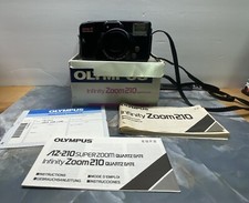 Olympus Infinity Zoom 210 AF 35mm Point Shoot Film Camera W/box Taped Repair