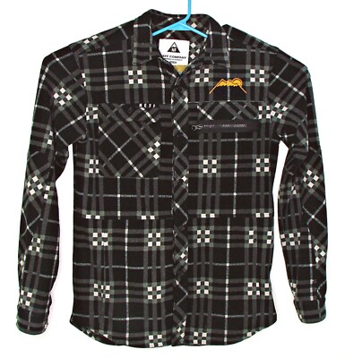 NEFF Mens Engine Soft Polar Flannel Fleece Button Up Shirt Elbow Patches Size M