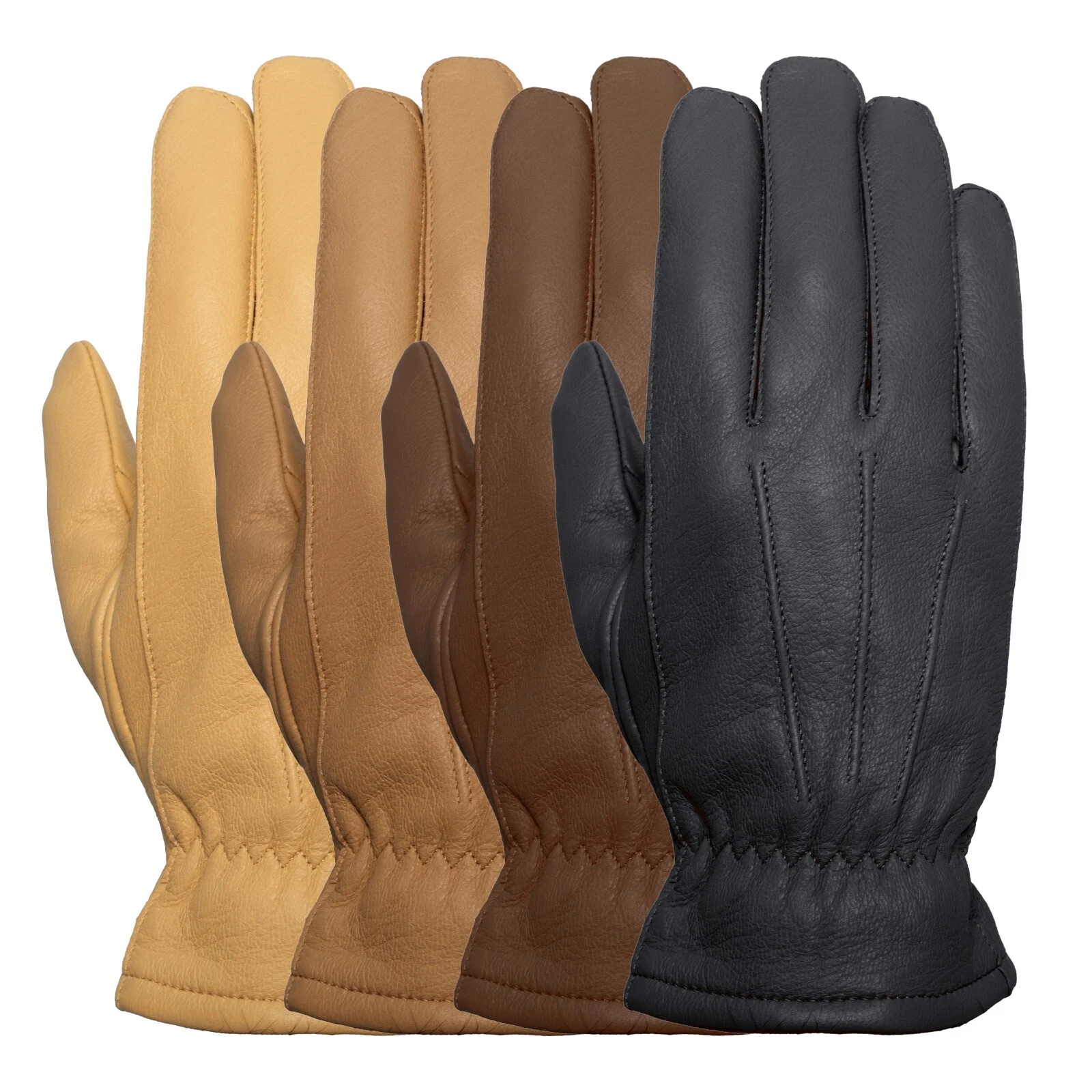 Sleigh Deerskin Leather Winter Gloves with Thinsulate Lining by Pratt and Hart