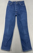 Vintage 70s Chic H.I.S Mom Jeans Sz 16 (27x32) Orange Thread Yoke American Denim