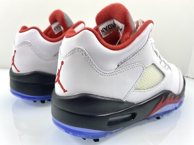 NIKE AIR JORDAN V LOW GOLF 5 WHITE FIRE RED BLACK CU4523 100  display picture 3