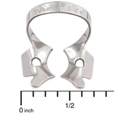 Ivory Clamps #5 Winged Metal Rubber Dam Clamp, Single clamp