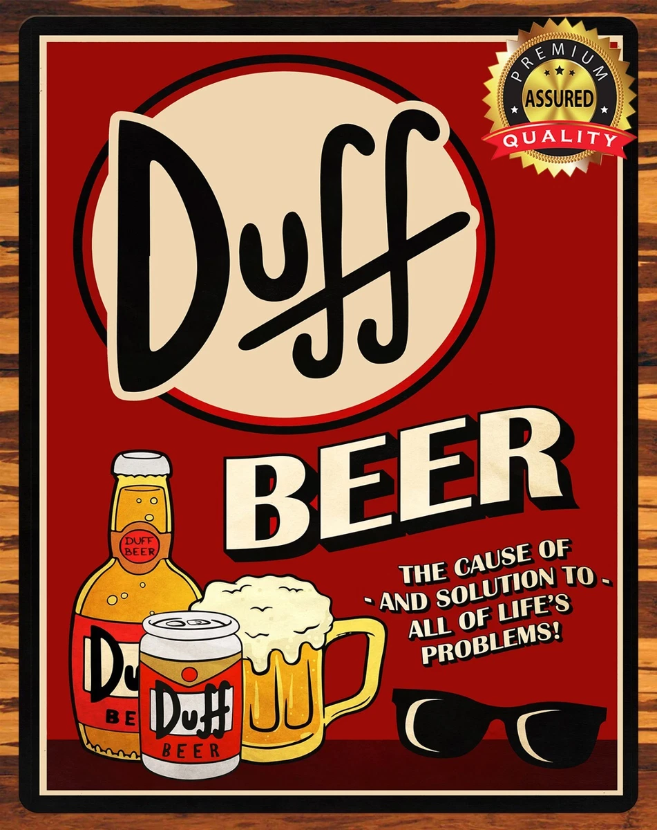 Duff Beer La soluzione a tutti i problemi della vita Insegna birra in metal