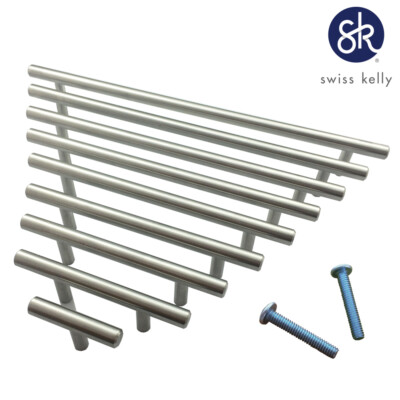 #ad Swiss Kelly Hardware Solid Stainless Steel Kitchen Cabinet Handles Drawer Pulls $67.75