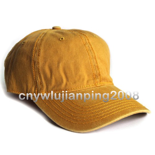 Cappello berretto da baseball stile lavato massiccio 100% cotone regolabile - Foto 3 di 14